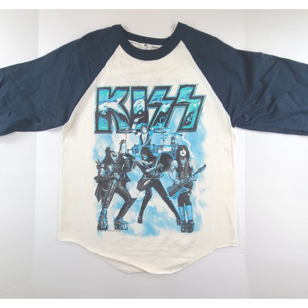 VTG Alstyle Apparel & Activewear KISS 40th Anniversary T-Shirt Mens Medium Blue